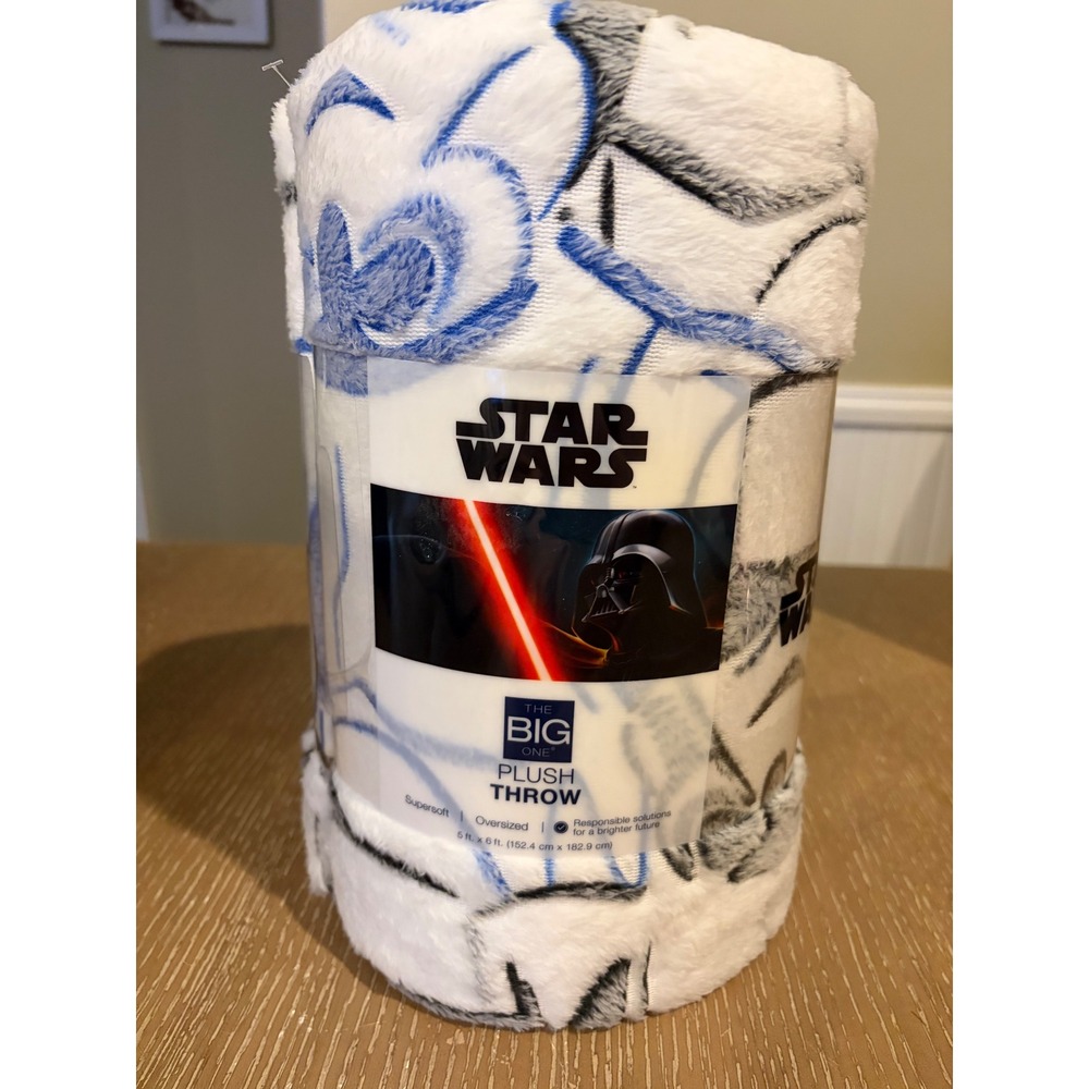 Star Wars The Big One Plush Throw Blanket Stormtrooper 5x6 Ft Oversized NWT